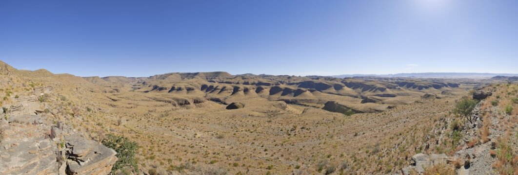On a hike around the canyon on the grounds of the Zebra River Lodge, Namibia, Africa