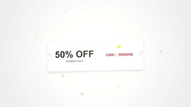 50 Percent Off Summer Sale Coupon with Promo Code