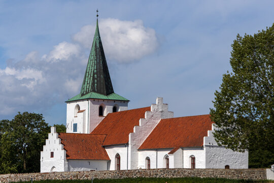 Traditional church in Store Rise, &AElig;r&oslash;, Denmark