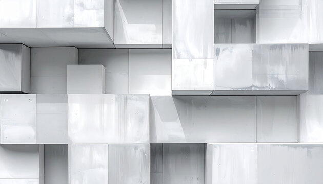 Abstract Geometric Concrete Wall Pattern.