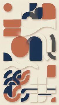 Overlapping arches, circles and grid patterns