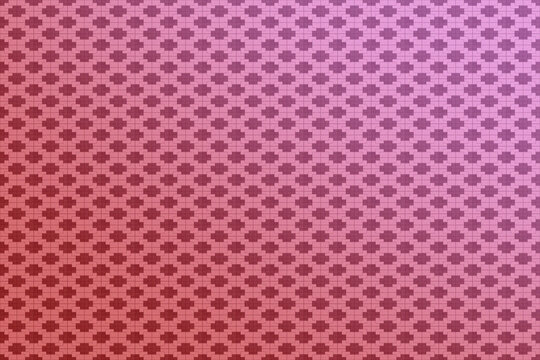 Pink and Magenta Pixelated Aztec Geometric Pattern with Heavy Grain, Abstract Retro Digital Mosaic Matrix and Woven Textile Surface Background