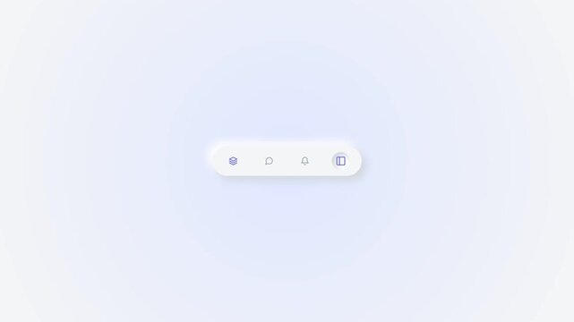 Layered Connect Neumorphism Icon Navigation