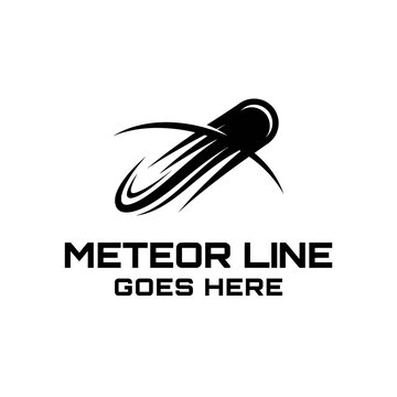 Stylized meteor comet icon with speed lines.