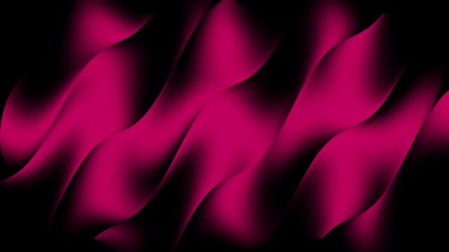 Pink abstract blades flow across a black background