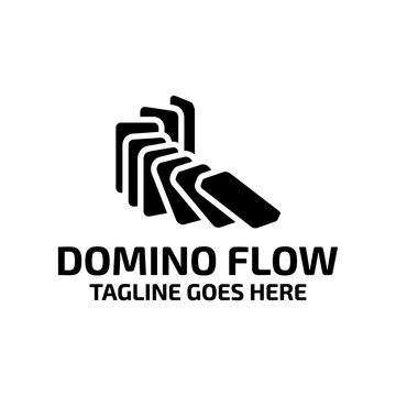 Toppling dominoes sequence motion graphic.