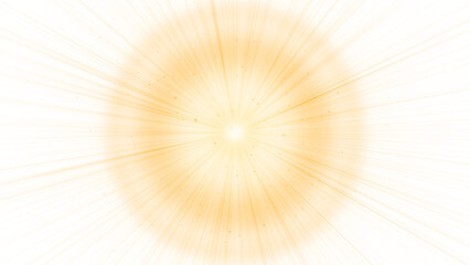 Golden light burst with soft corona halo ring isolated on transparent background for warm glow overlay © Nirob Kumar