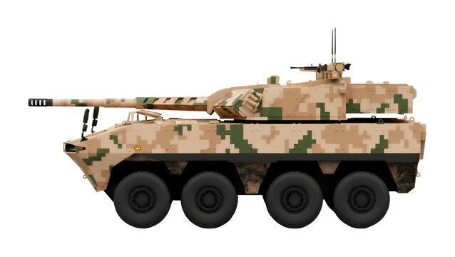 Chinese tank destroyer based on the VN22 8x8 chassis, armed with a 125-mm gun