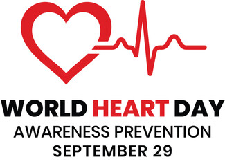 Obraz premium Minimal Heart Pulse Awareness Design