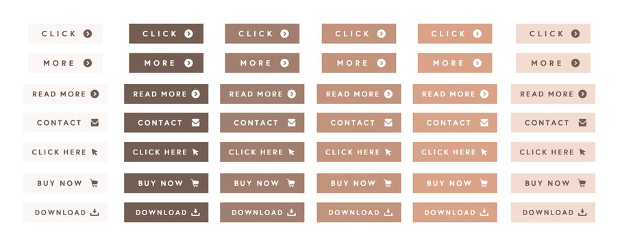 Minimal UI Button Set / UI kit/ pink minimal / Call To Action Buttons / Web design / landing page / app UI / ボタンセット / ボタン