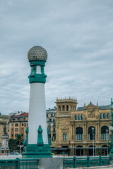 Obraz premium Zurriola bridge in San Sebastian, Spain 