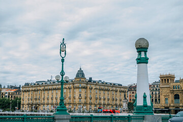 Fototapeta premium Zurriola bridge in San Sebastian, Spain 