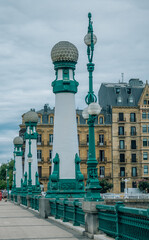 Obraz premium Zurriola bridge in San Sebastian, Spain 