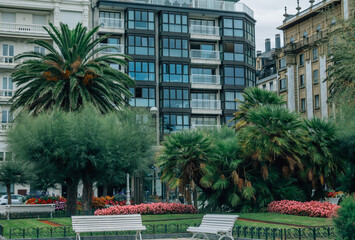 Obraz premium Alderdi-Eder Gardens in San Sebastian, Spain
