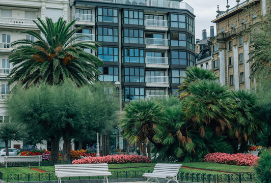 Alderdi-Eder Gardens in San Sebastian, Spain