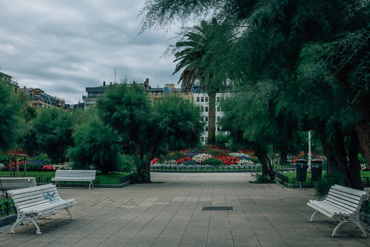 Alderdi-Eder Gardens in San Sebastian, Spain