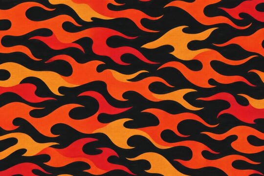 Burning orange and red flame pattern background