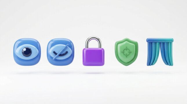 A vibrant and colorful assortment of fantasy role playing game icons featuring an eye helmet lock shield and pants