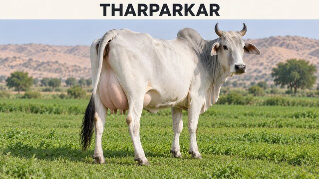 Tharparkar cattle, a hardy South Asian zebu breed valued for milk, draught ability and heat tolerance.