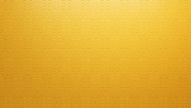 Yellow Jigsaw Puzzle Wallpaper with Flawlessly Fitted Pieces. Structure Concept.