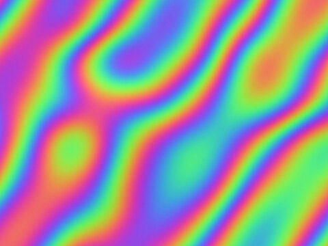 Vibrant Psychedelic Swirls, Abstract Rainbow Gradient Background, Fluid Neon Waves