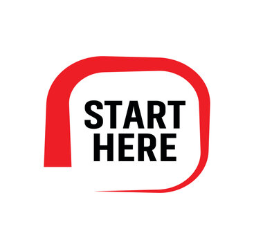 start here sign