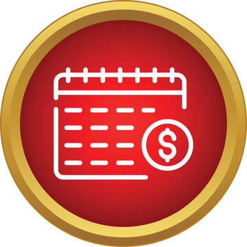 Calendar with a currency symbol representing financial deadlines and budget management