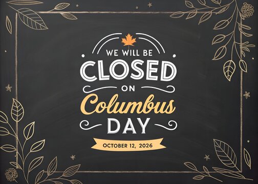  Columbus Day Holiday Closure Notice &ndash; Business Closed October 12, 2026, We Will Be Closed on Columbus Day &ndash; October 12, 2026 Holiday Announcement.