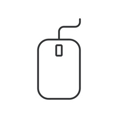 Fototapeta premium Computer mouse line icon. Editable stroke. Vector illustration