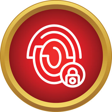 Fingerprint icon with a padlock representing secure biometric identification