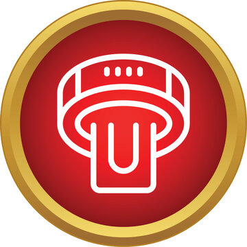 Mri scanner line icon representing medical imaging and healthcare technology