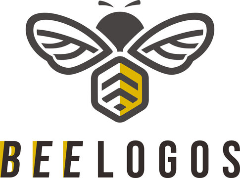 bee logo vector illustration