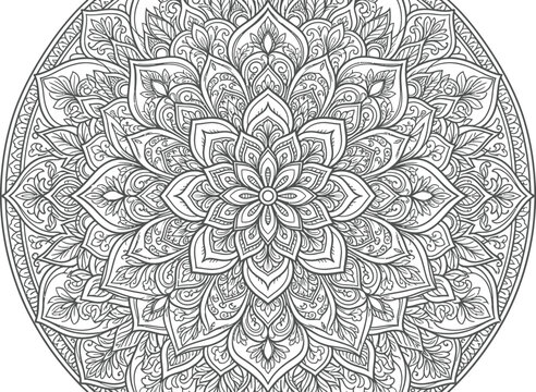 round ornamental round lace pattern