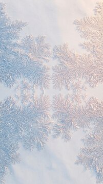Frost patterns on a window
