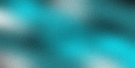 Fototapeta premium Vibrant teal blue gradient background featuring soft artistic grain texture for modern digital design projects display