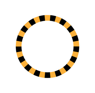 Black Dashed Circular Loop Border Frame Ring PNG Isolated on Transparent Background