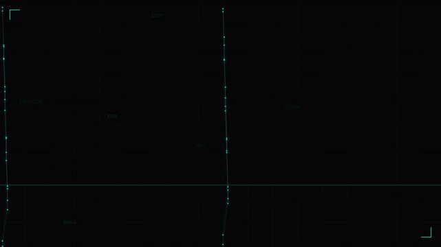 Futuristic Digital Interface with Chemical Formulas on Dark Tech Background