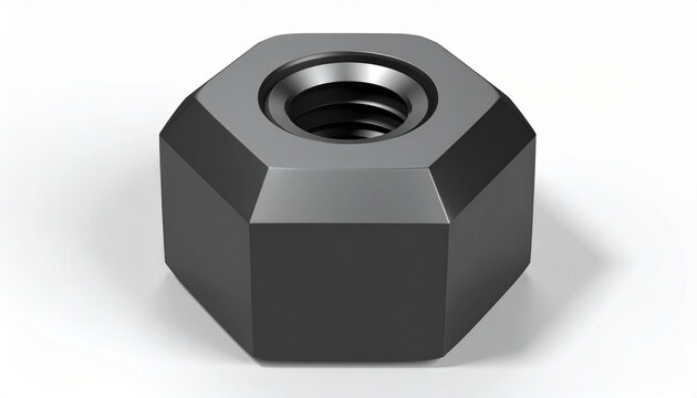 Closeup of Metal Nut for Mechanical Engineering