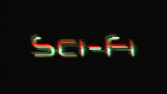 Cyberpunk Sci-Fi Glitch Neon Text Digital Futuristic Technology Background 3d Render