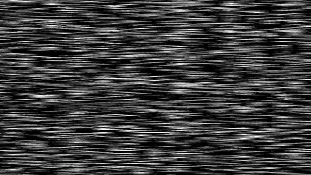 Monochrome TV static noise texture with vignette effect background 4k video