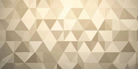 Obraz premium Abstract beige and brown polygon geometric background with gradient triangular shapes and clean modern vector design