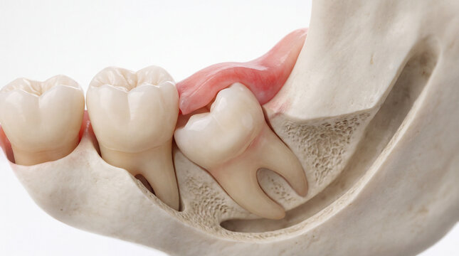 Impacted Wisdom Tooth in Lower Jaw, Third Molar Impaction and Dental Anatomy