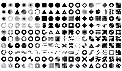 Obraz premium Geometric Shapes Mega Set Flat Design Abstract Vector Elements