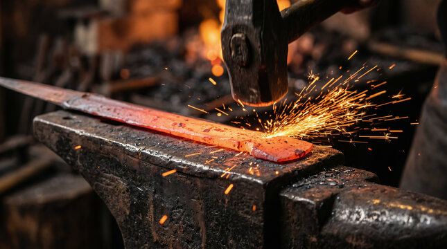 Micah 4, They will beat their swords into plowshares. A blacksmith forging deadly weapons into peaceful farming tools.