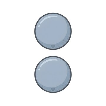 Blue Colon Symbol Icon &ndash; Double Dot Punctuation Vector