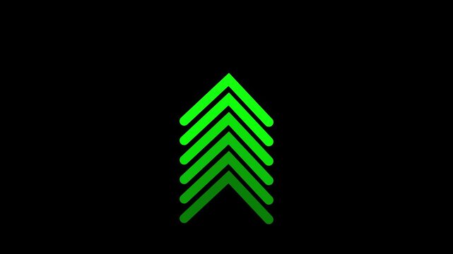 Modern leftward direction arrow chevron strip for interface motion design animation.