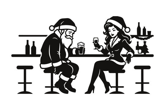 Santa&rsquo;s Last Stop &ndash; Christmas Bar Adobe Illustrator Artwork