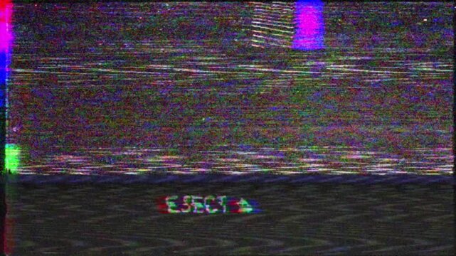 VHS Color Glitch RGB Distortion Transition (Slow)