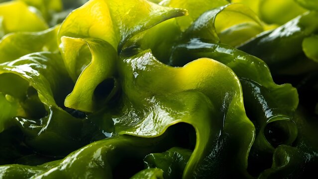 Wakame Seaweed Closeup