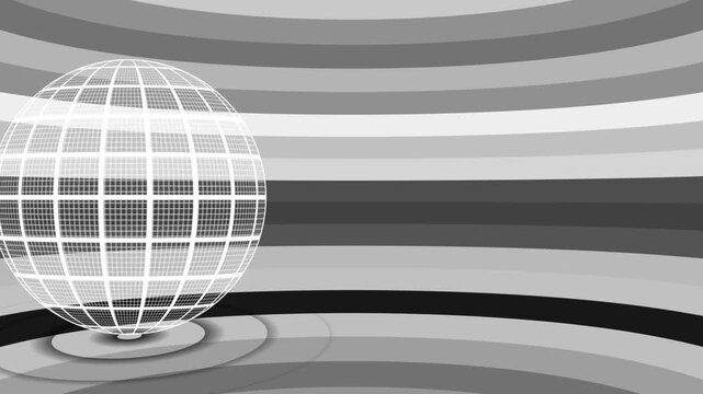 Animated globe icon, looping motion graphic . Globe or word icon animation on white background.